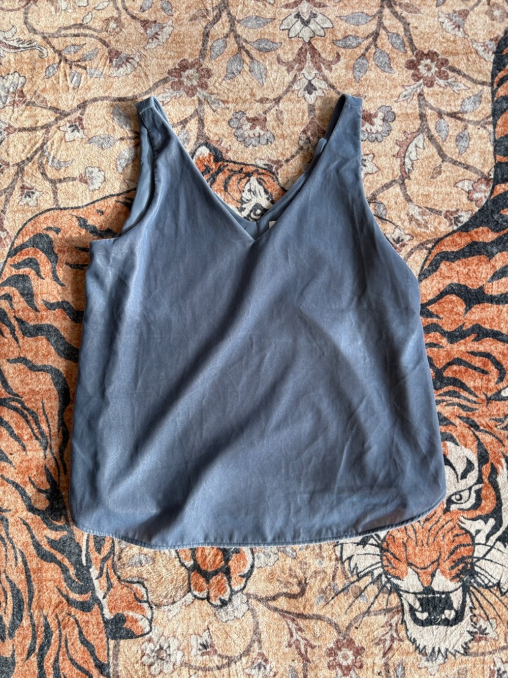 LOFT Charcoal V-Neck Sleeveless Camisole